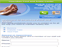 Tablet Screenshot of cherokeefoot.com